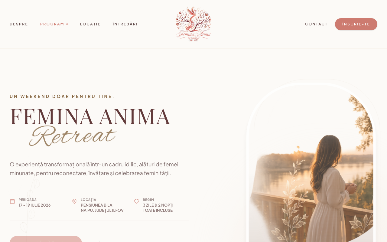 Femina Anima — Site pentru retreat feminin editia a 2-a — Monica Radu, influencer TikTok cu 500k urmaritori.