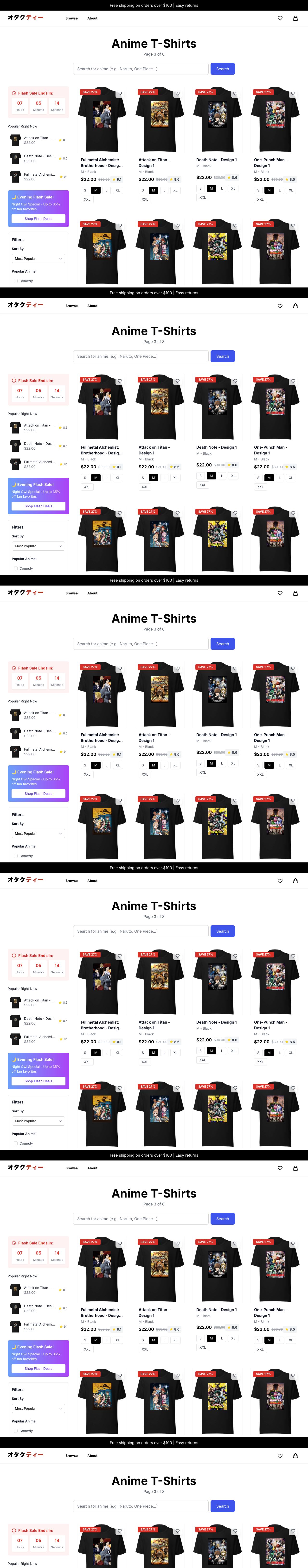 Magazin online pentru tricouri premium, cu experiență de catalog rapidă.